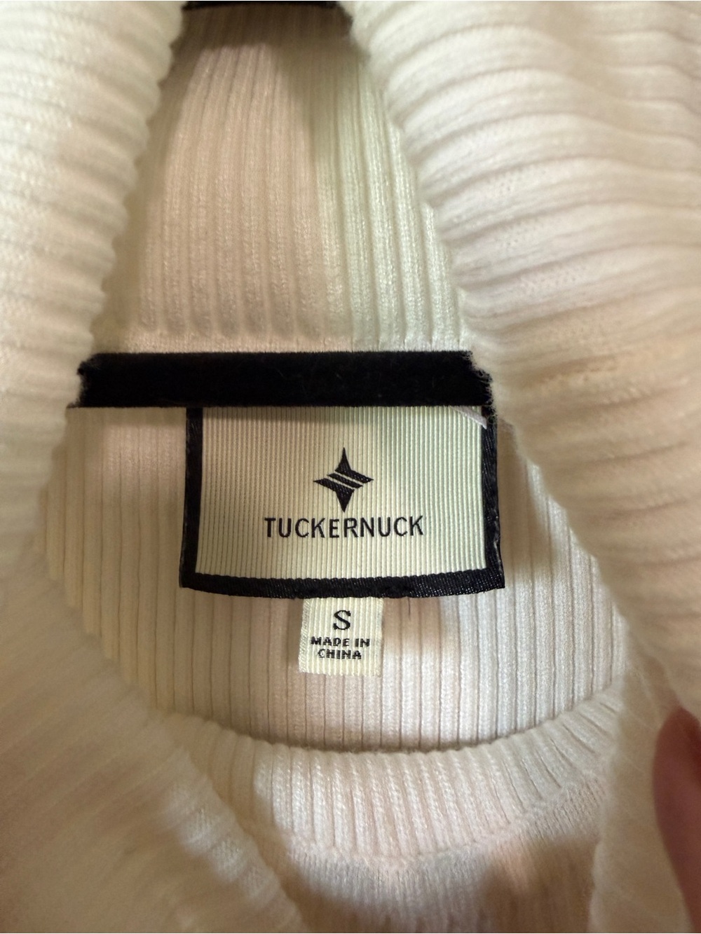 Tuckernuck Winter White Arlo Ribbed Turtleneck size small chic classic - Picture 6 of 8